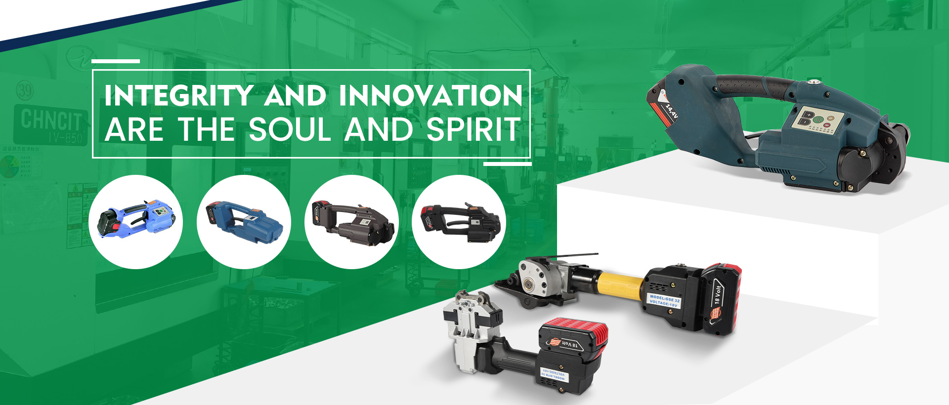 Pneumatic/ Steel strap